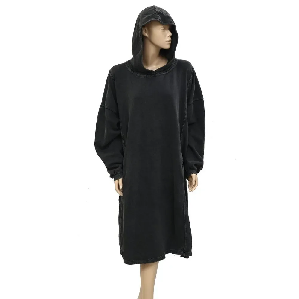 Free People We The Free Maxi Hoodie Sweatshirt Dress Oversized Cotton XS 285326